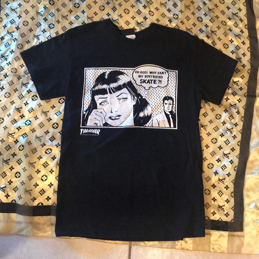 Black and White Thrasher Magazine Shirt